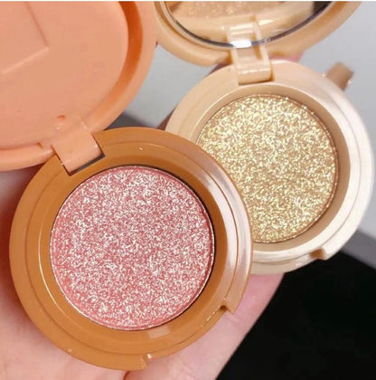 3-in-1 Blush Highlighter Set - Cutest Hudamoji Mini Blush & Highlighter with Pearly Finish