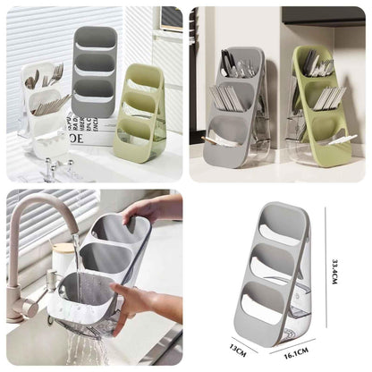 3 Layer Cutlery Organizer for Kitchen Storage and Organization