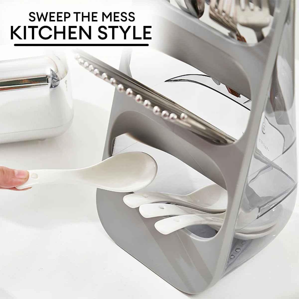 3 Layer Cutlery Organizer for Kitchen Storage and Organization
