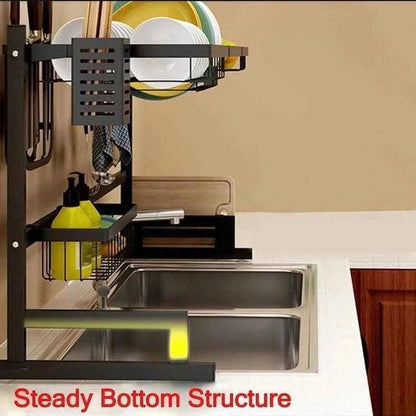 Stainless Steel Kitchen Rack - 85cm Multi-Function Durable Storage Solution