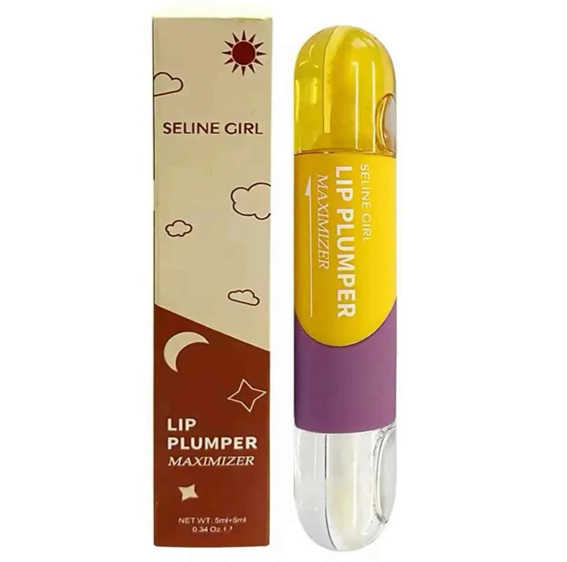 2-in-1 Moisturizing Lip Plumper Gloss for Full, Hydrated Lips