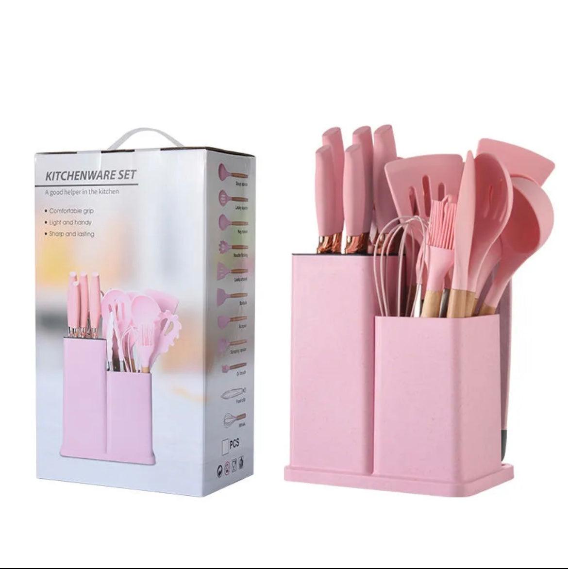 19Pcs Silicone Kitchen Utensils Set for Cooking and Baking