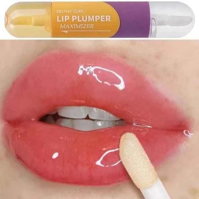 2-in-1 Moisturizing Lip Plumper Gloss for Full, Hydrated Lips