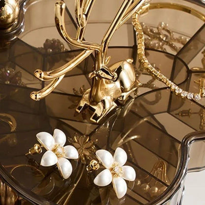 3 Layer Acrylic Deer Jewelry Organizer for Elegant Storage Solutions
