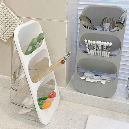 3 Layer Cutlery Organizer for Kitchen Storage and Organization