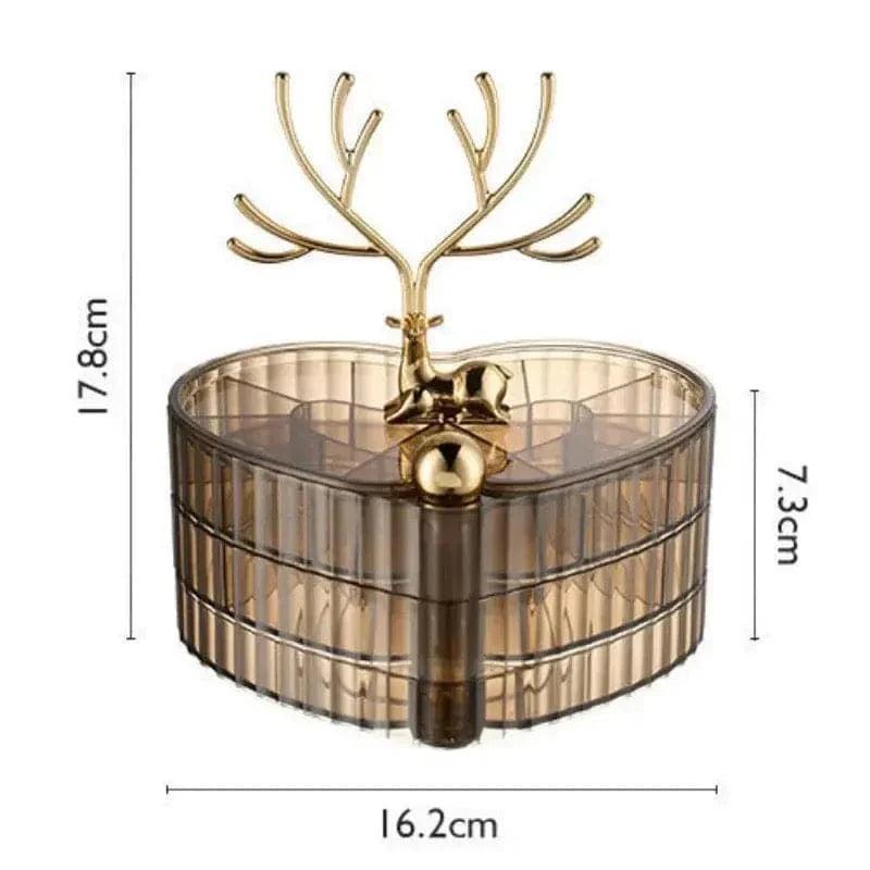3 Layer Acrylic Deer Jewelry Organizer for Elegant Storage Solutions