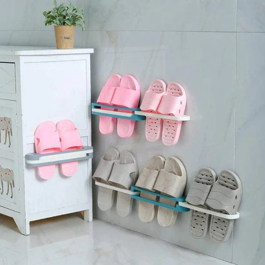 Wall Mounted Shoe Organizer and Towel Rack for Bathroom and Entryway