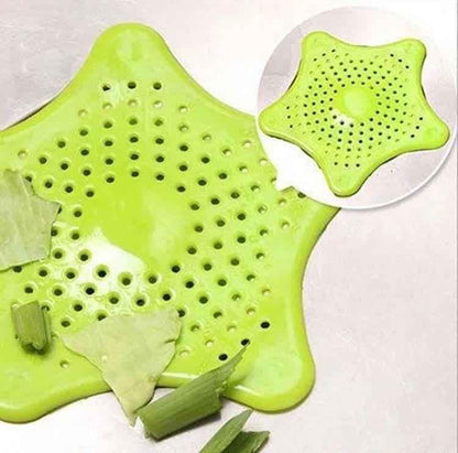 Star Design Drain Cover - Silicone Plug Stopper and Strainer for Bathroom & Kitchen