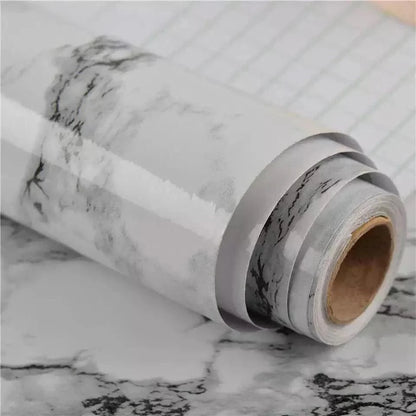 Self-Adhesive Marble-Style Wallpaper Stickers for Kitchen Cabinets and Furniture Decor