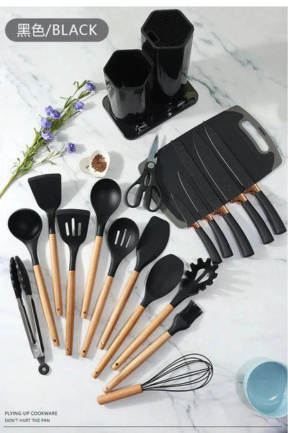 19Pcs Silicone Kitchen Utensils Set for Cooking and Baking