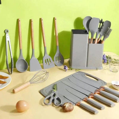 19Pcs Silicone Kitchen Utensils Set for Cooking and Baking