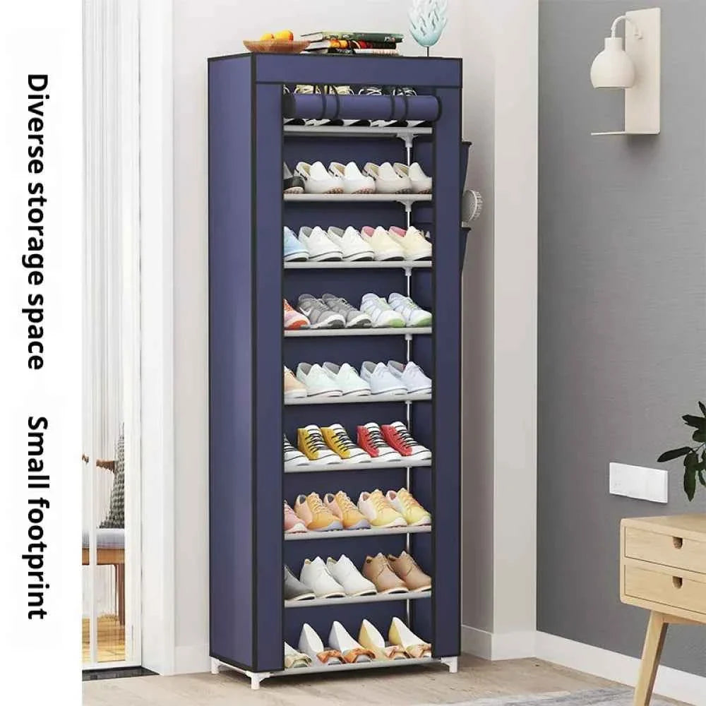 10 Layer Metal Clothes Cabinet - Durable Storage Solution for Home Organization