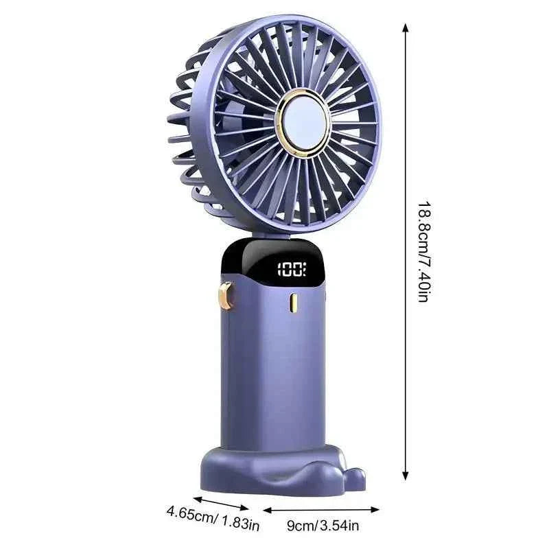 Foldable USB Table Fan with LED Display