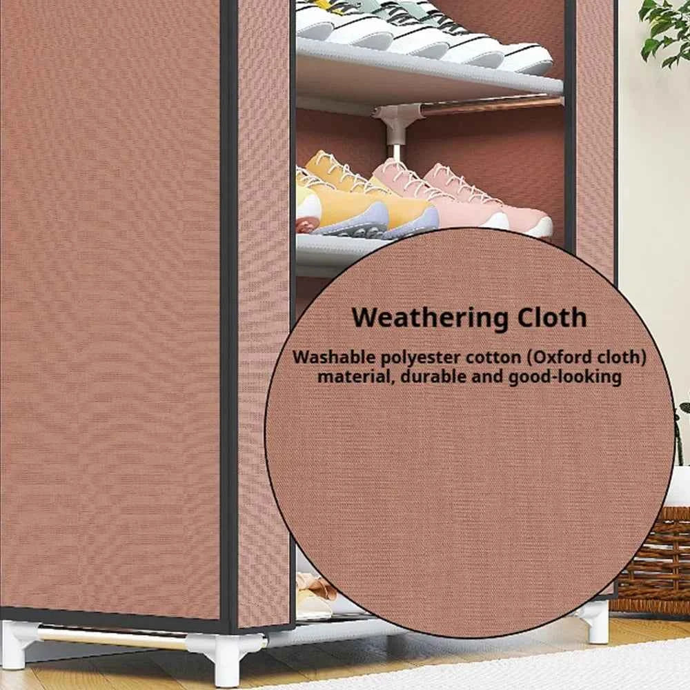 10 Layer Metal Clothes Cabinet - Durable Storage Solution for Home Organization