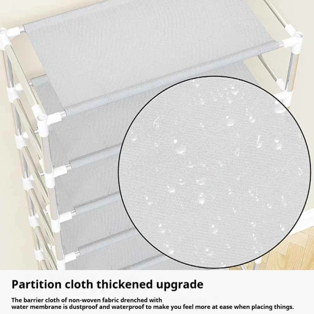 10 Layer Metal Clothes Cabinet - Durable Storage Solution for Home Organization