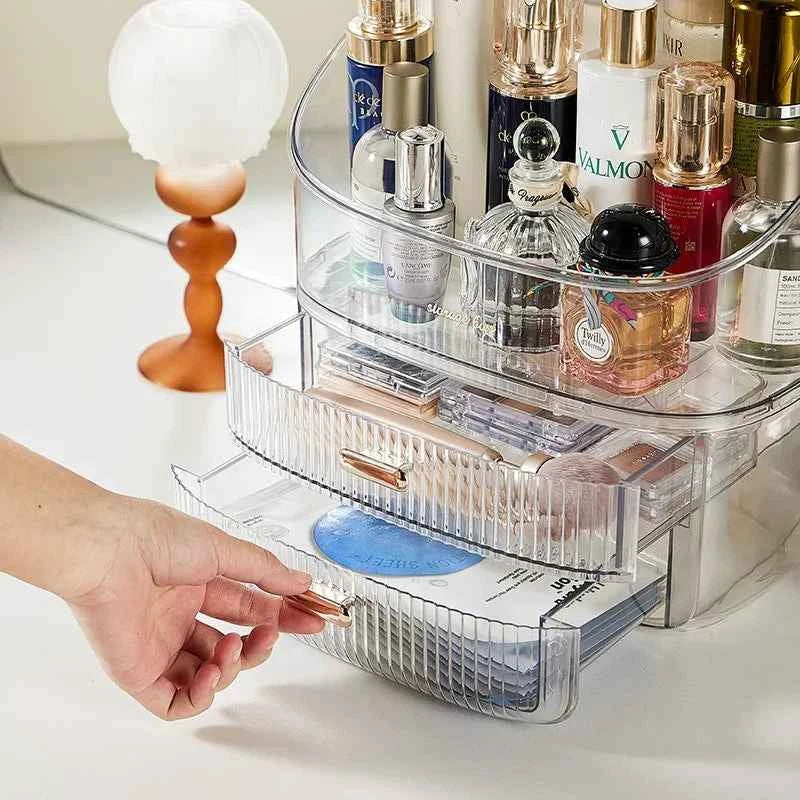 Transparent Makeup Organizer - Desk Makeup Organizer Box