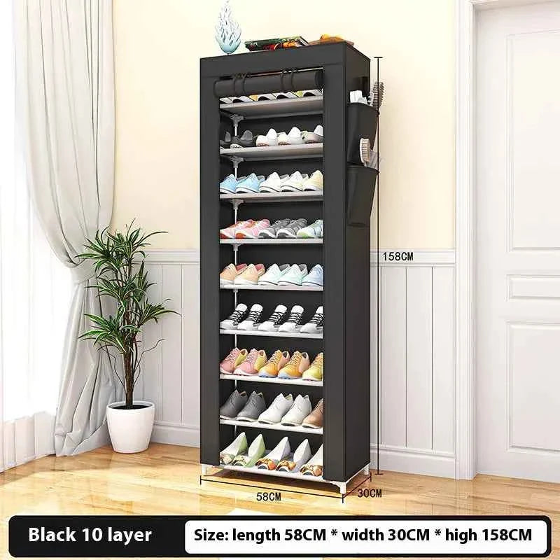10 Layer Metal Clothes Cabinet - Durable Storage Solution for Home Organization