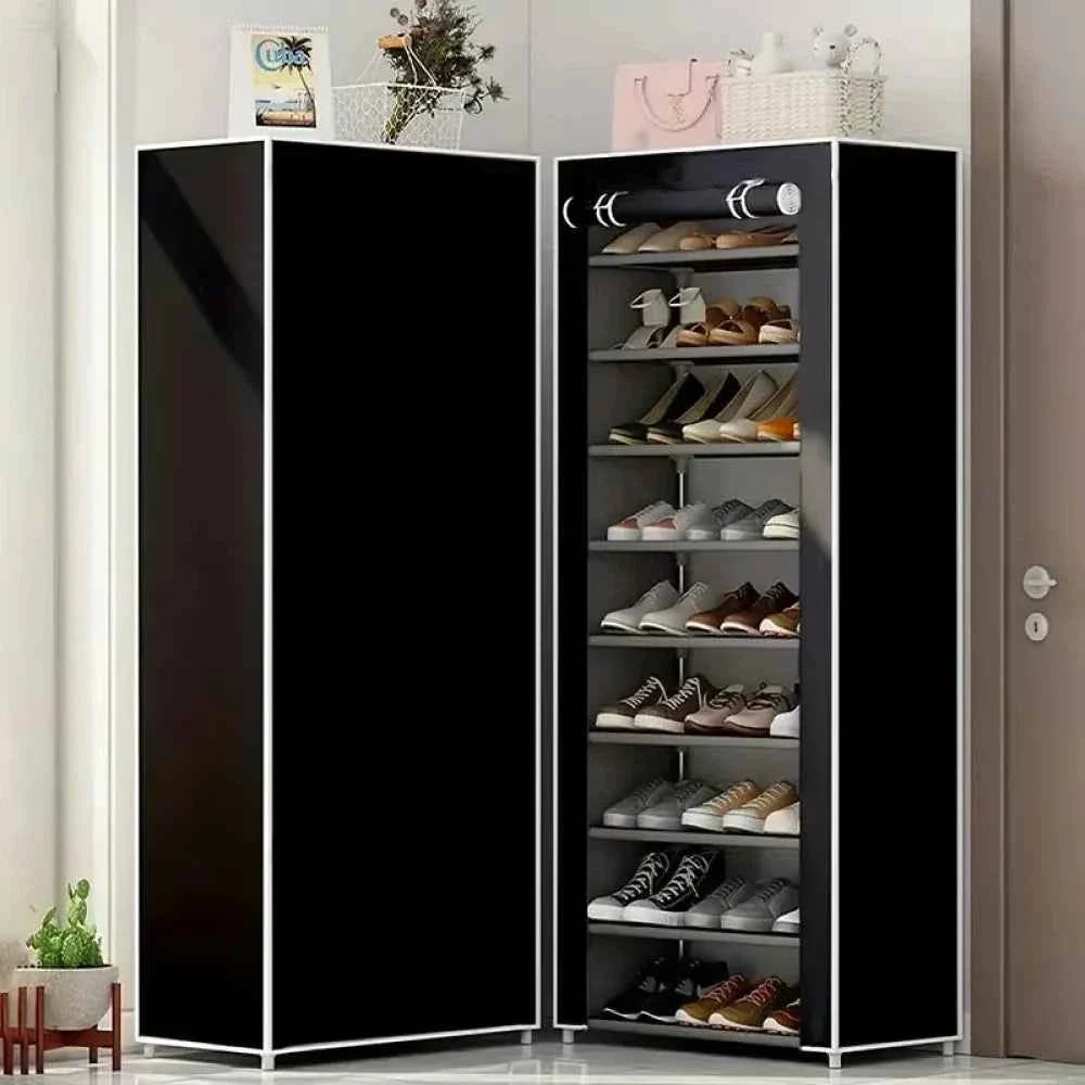 10 Layer Metal Clothes Cabinet - Durable Storage Solution for Home Organization