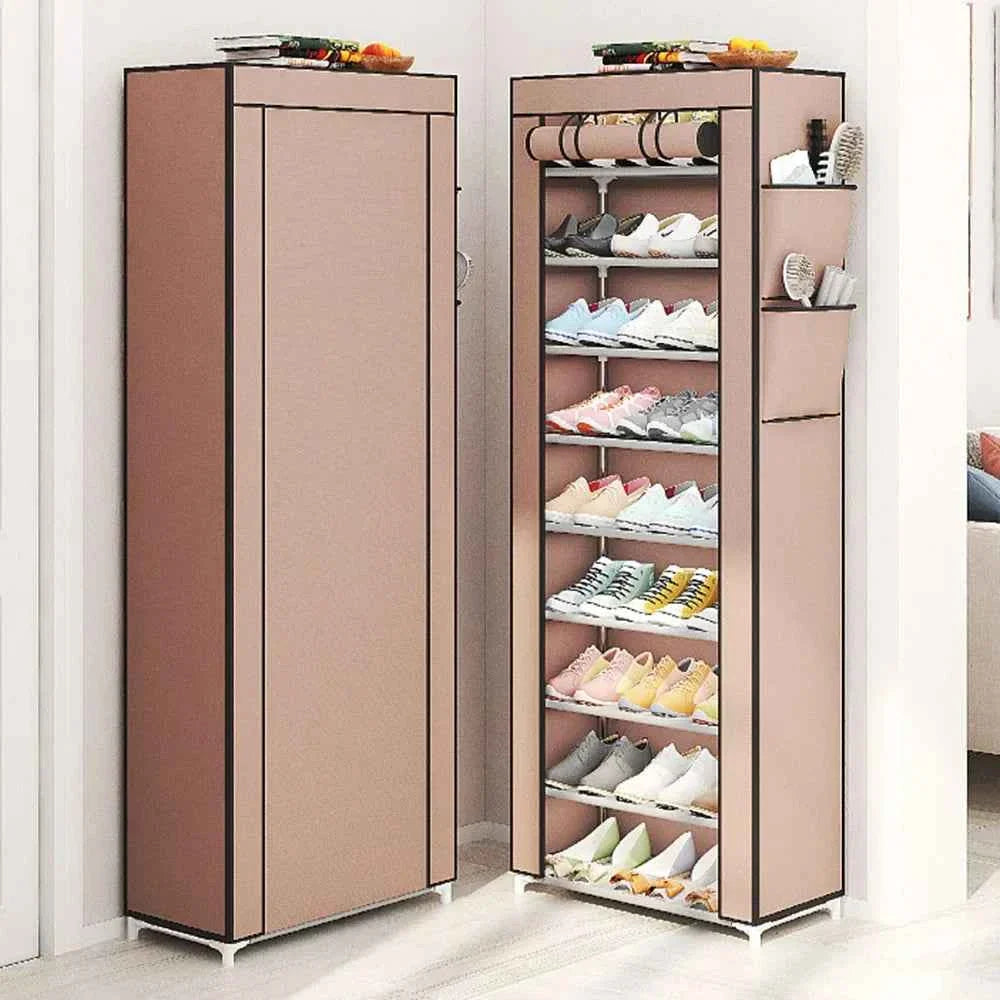 10 Layer Metal Clothes Cabinet - Durable Storage Solution for Home Organization