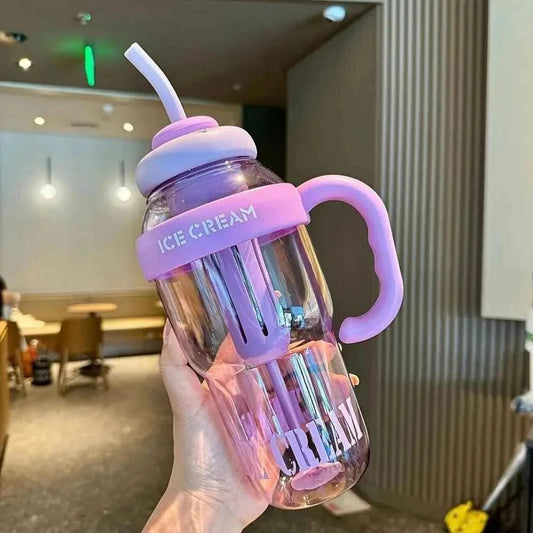 1200 ML Large Capacity Water Bottle with Straw - Ideal Hydration Solution