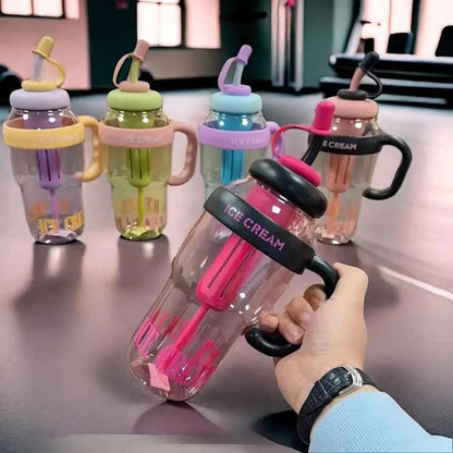 1200 ML Large Capacity Water Bottle with Straw - Ideal Hydration Solution