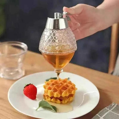 Transparent Honey Dispenser for Easy Pouring and Storage in Acrylic