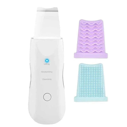 Ultrasonic Skin Scrubber for Deep Cleansing, Blackhead Extraction, and Facial Massaging - Exfoliator and Vibrating Face Cleaner with Ultrasonic Peeling