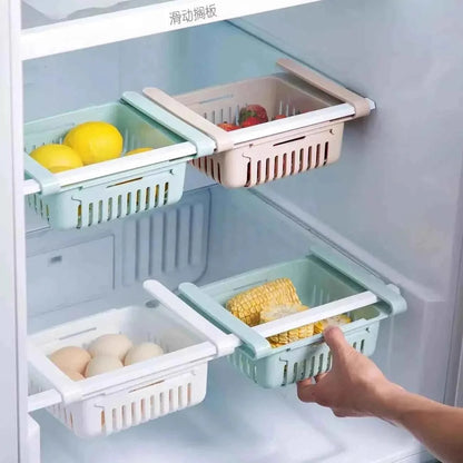 Stretchable Fridge Basket for Organized Storage and Freshness