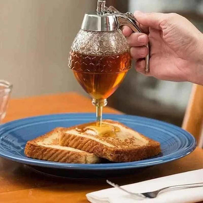 Transparent Honey Dispenser for Easy Pouring and Storage in Acrylic