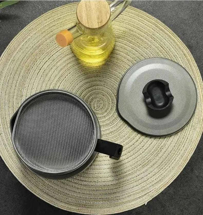 Stainless Steel Oil Filter Pot 1.4 Liter for Cooking and Frying