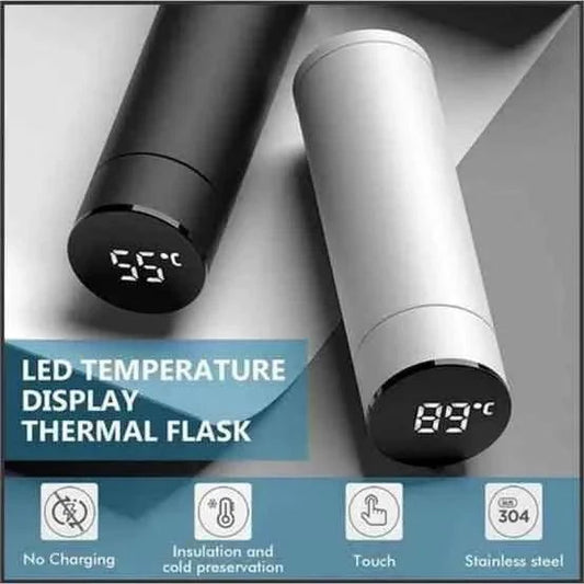 500ML LED Temperature Display Water Bottle - Stainless Steel Insulated Flask