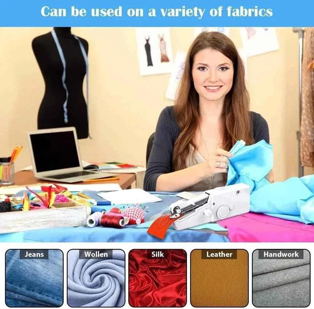 Portable Mini Sewing Machine for Easy Handheld Stitching and Repairs