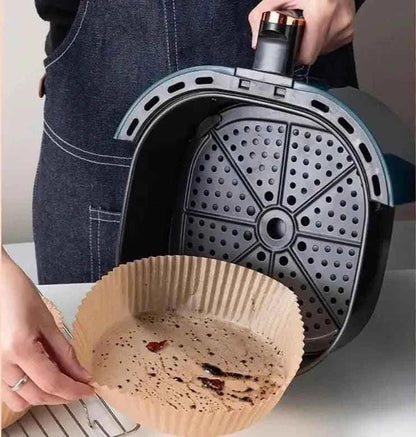 50-Pack Air Fryer Liners - Non-Stick Parchment Paper for Healthy Cooking, Oil-Proof and Perfect for Air Frying