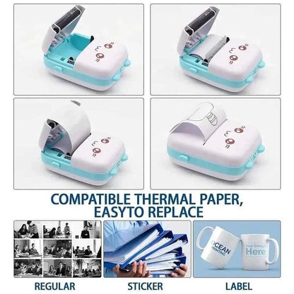 Pocket Wireless Mini Bluetooth Photo Printer - Portable Photo Printer for On-the-Go Printing