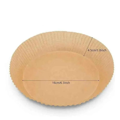 50-Pack Air Fryer Liners - Non-Stick Parchment Paper for Healthy Cooking, Oil-Proof and Perfect for Air Frying