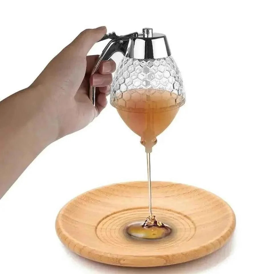 Transparent Honey Dispenser for Easy Pouring and Storage in Acrylic