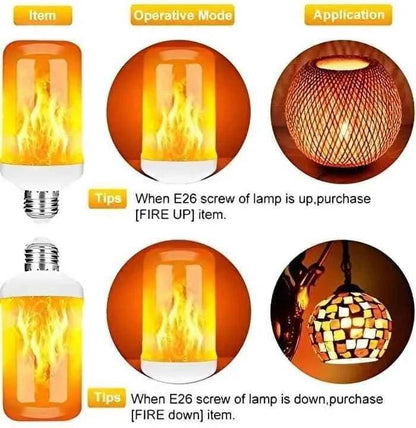 New LED Flame Effect Bulb E27 for Realistic Flame Simulation