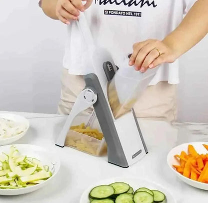 5 in 1 Manual Vegetable Cutter - Versatile Kitchen Tool for Slicing, Dicing, Chopping, and Julienne