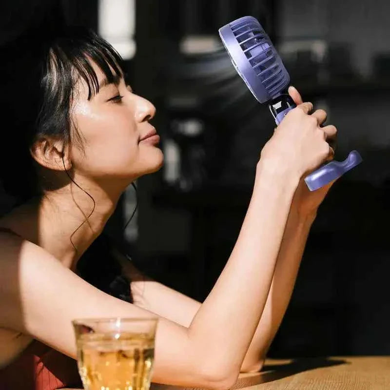 Foldable USB Table Fan with LED Display