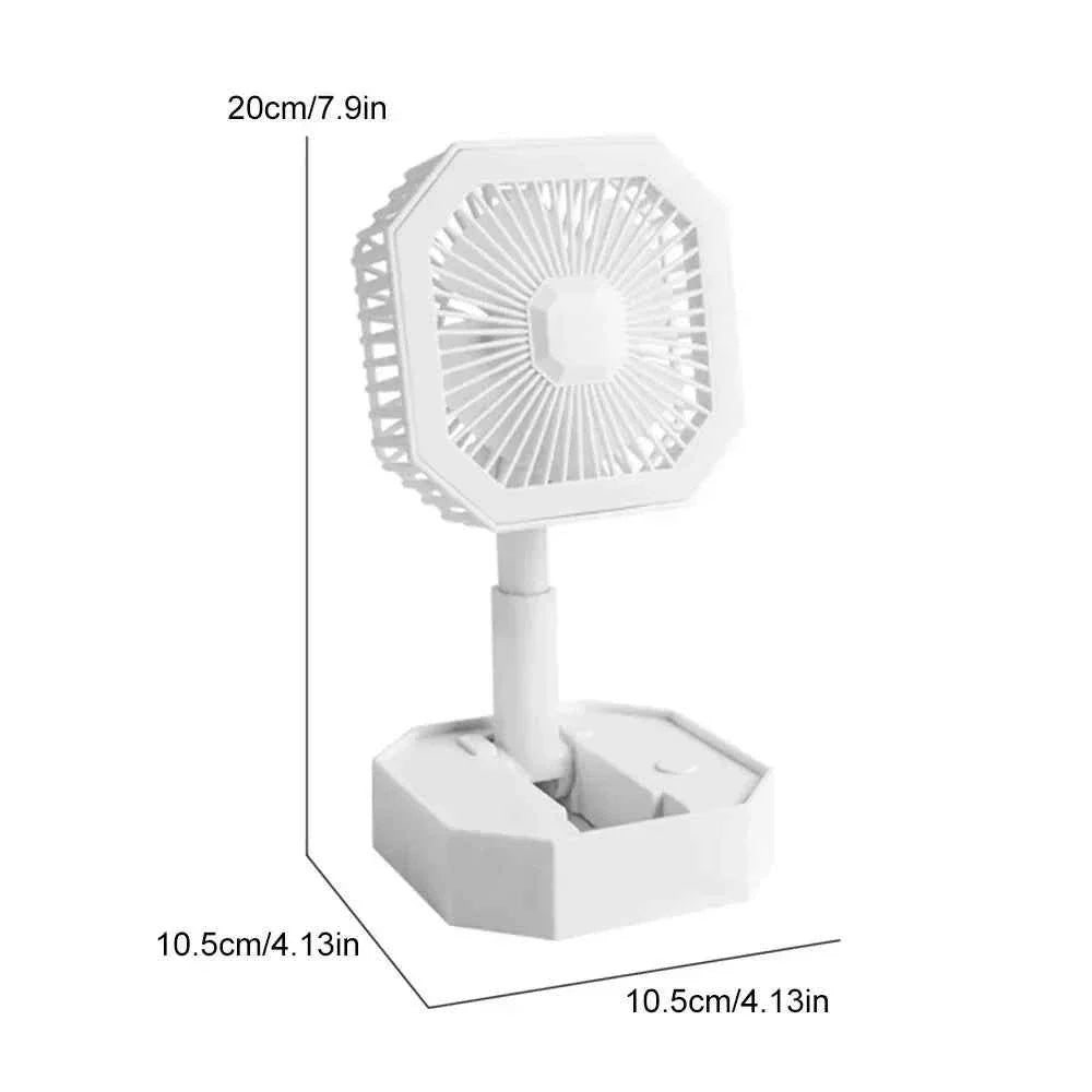 USB Rechargeable Mini Fan with LED Light
