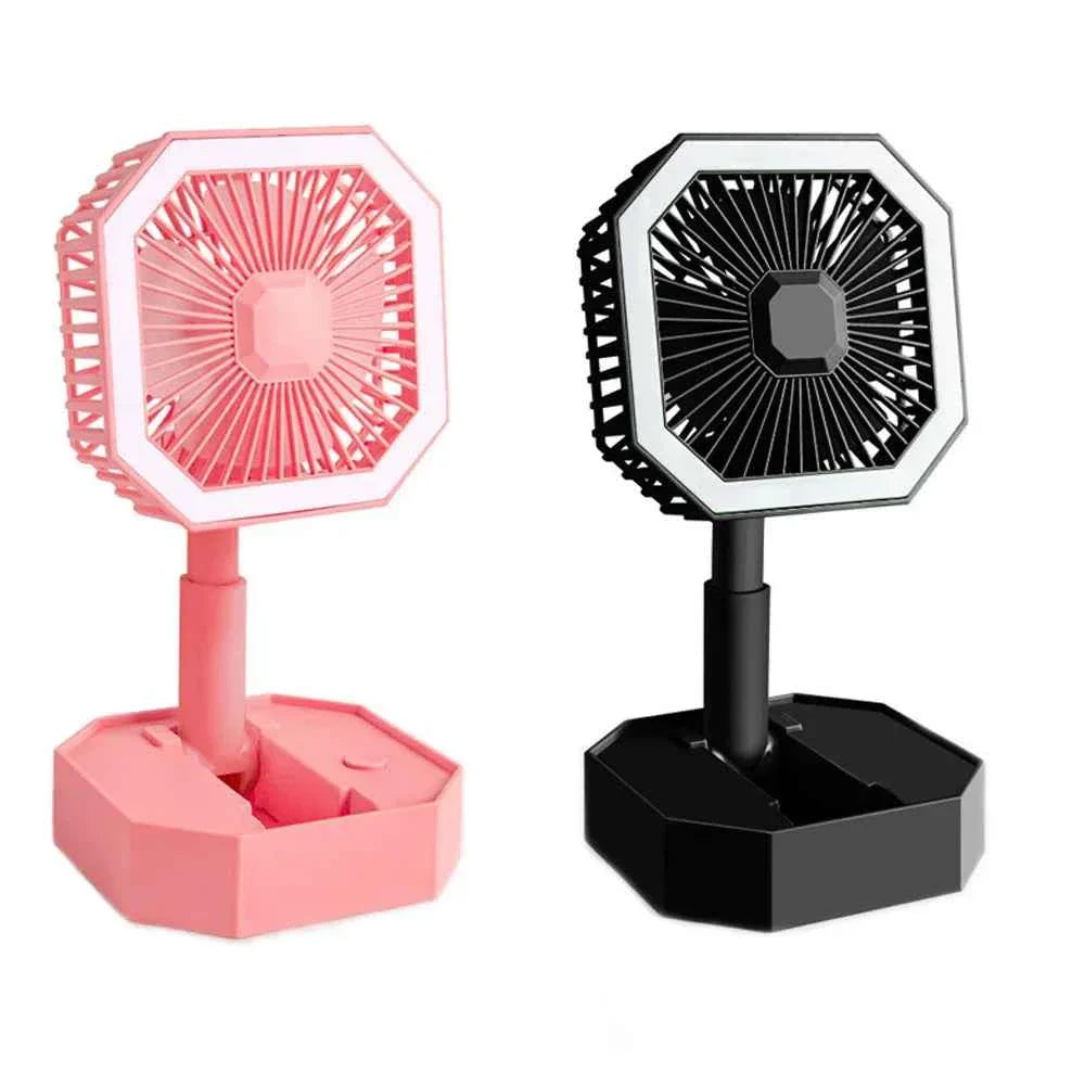 USB Rechargeable Mini Fan with LED Light